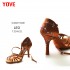 YOVE Customized LEO(7.23-8.22) with Rhinestores Salsa or Bachata Dance Shoe